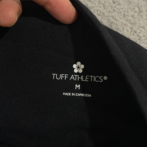 NEW Tuff Athletics Womens M Black Capri Activewear Pants Nylon Spandex Stretch - Picture 4 of 8
